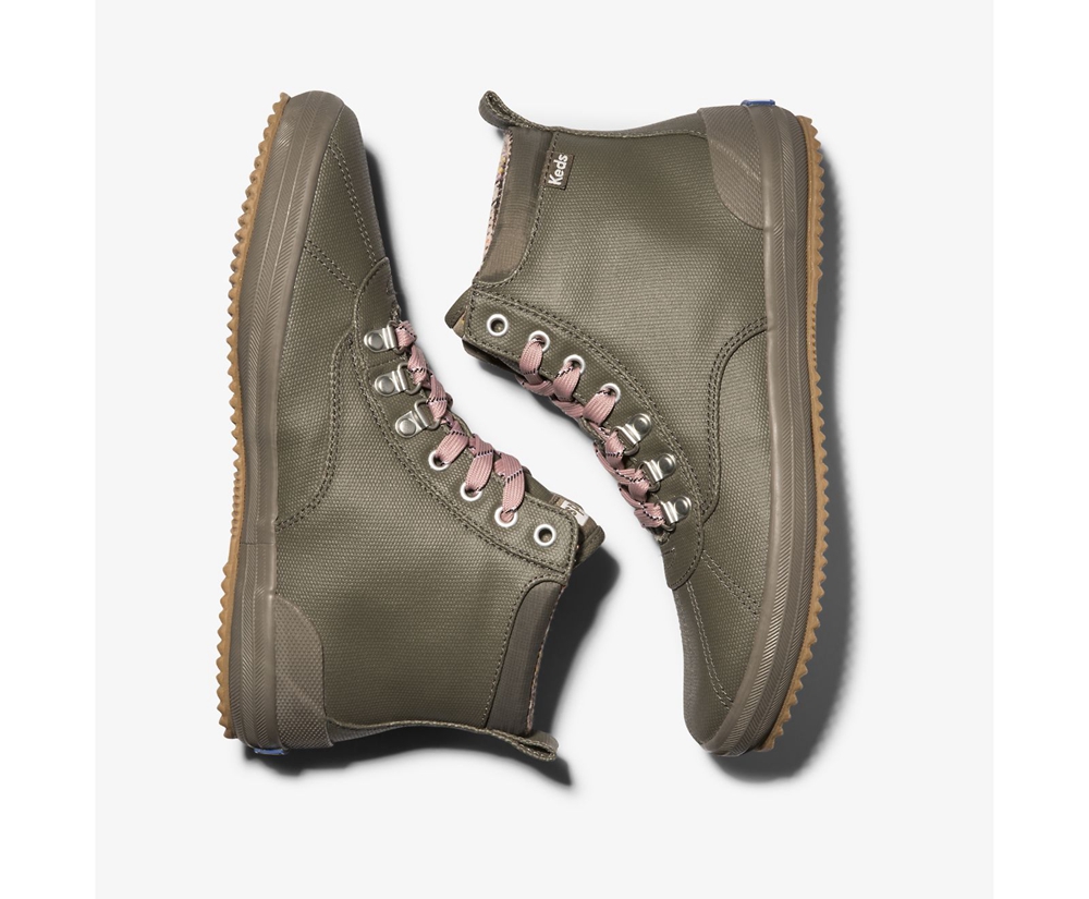 Botas Keds Mujer Verde Oliva - Scout Ii Water-Resistant Lona - 659-QORUDB